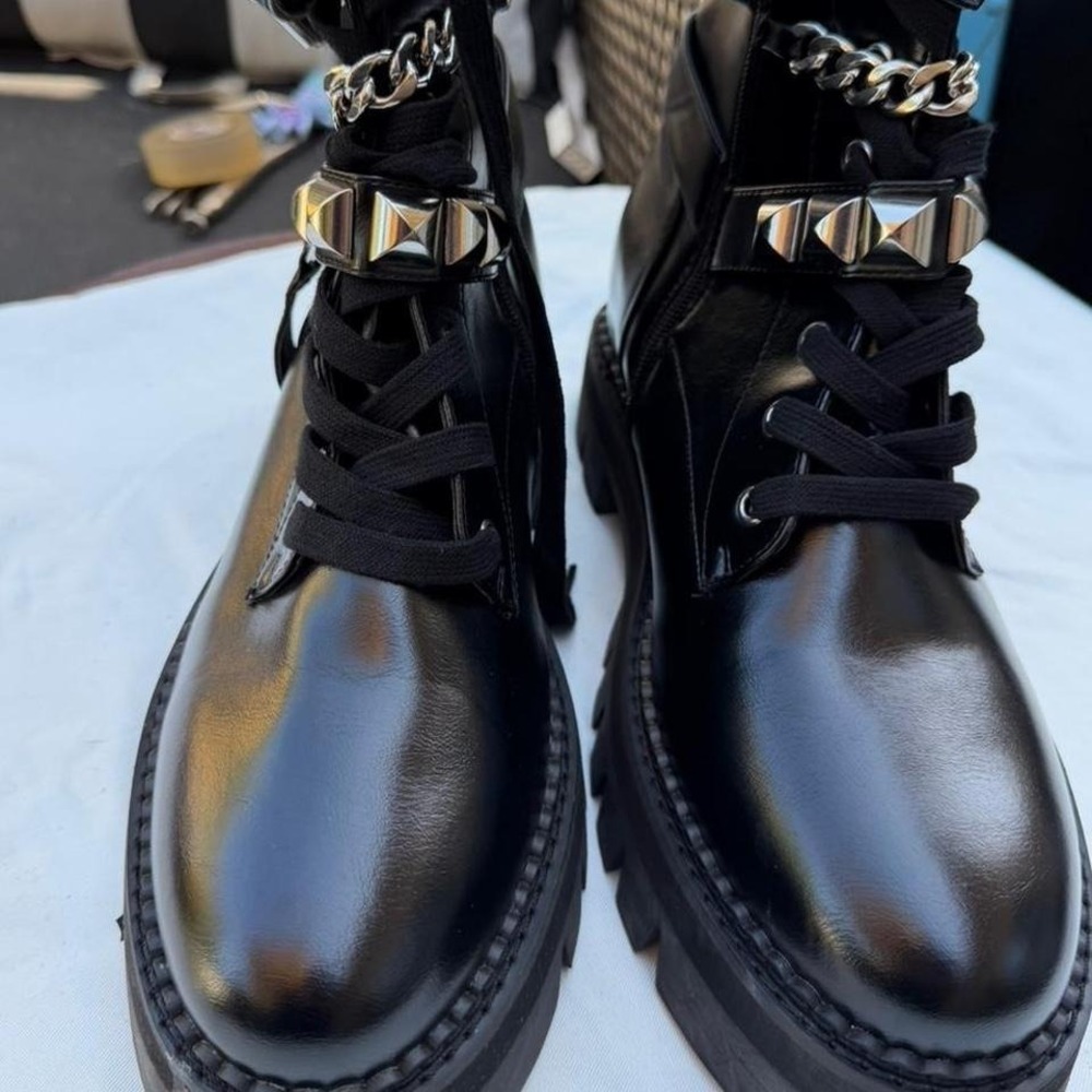 Killstar blood grunge boots size US 11 combat studded boots - Picture 3 of 5
